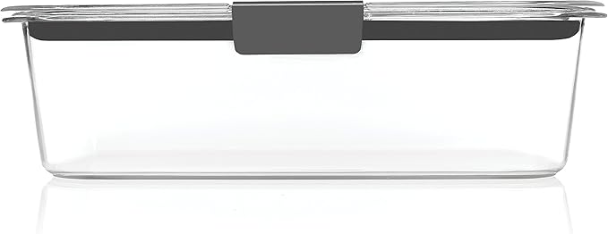Rubbermaid Brilliance Large Food Storage Container, 9.6 Cup, Leak-Proof