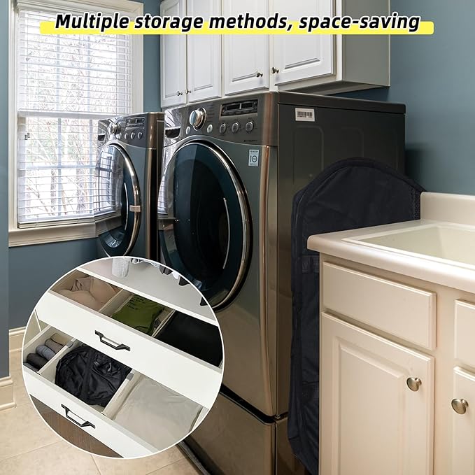 Collapsible Laundry Basket, 90L Foldable Pop-up Laundry Hamper