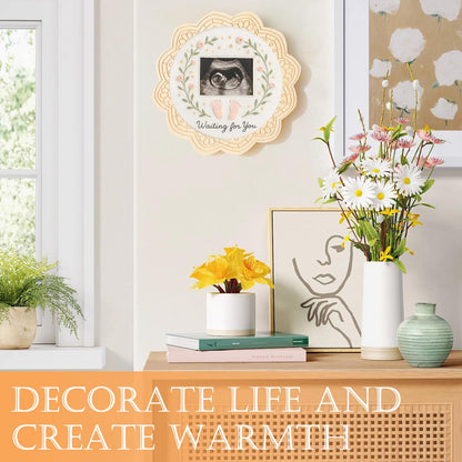 4 Sets Wood Embroidery Hoop Frame 8 Inch Embroidery Display Frame Large Round Wooden Embroidery Frame for Finished Cross Stitch Hoop Frame DIY Decor Sewing Ornaments