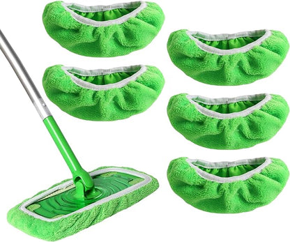 5 Pack Reusable 100% Chenille Mop Pads Compatible