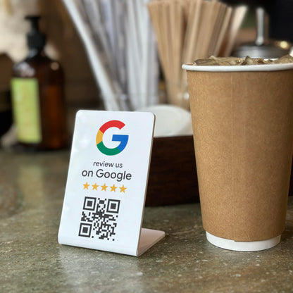 ProsperQR - Google Review Stand - NFC & QR Code, Easy Setup, For All Businesses (3-Pack)
