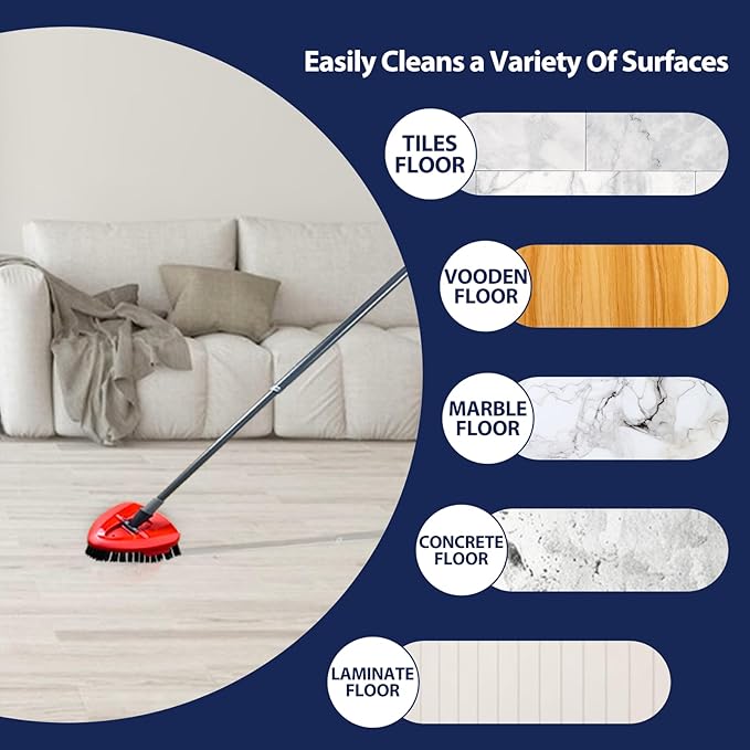 Spin Mop Scrub Brush Head, Hard Bristle Cleaning Scrubber Mop Head