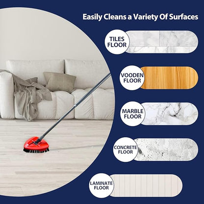 Spin Mop Scrub Brush Head, Hard Bristle Cleaning Scrubber Mop Head
