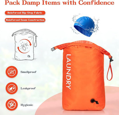 Travel Laundry Bag, Vacuum Compression Dirty Clothes Travel Bag, Waterproof