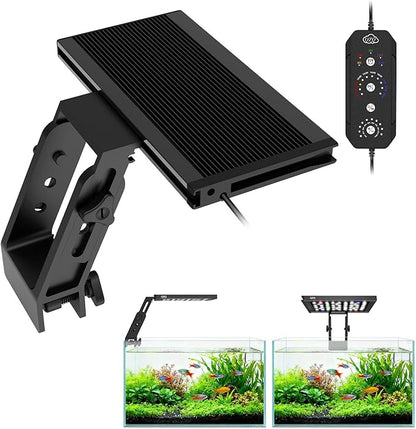 QZQ Fish Tank Light – Aquarium Light 24/7 Mode LED Aquarium Lights for Fish Tank with Adjustable Timer/Brightness, Aquarium Plant Light (16W for 12–20 Inch Tank)