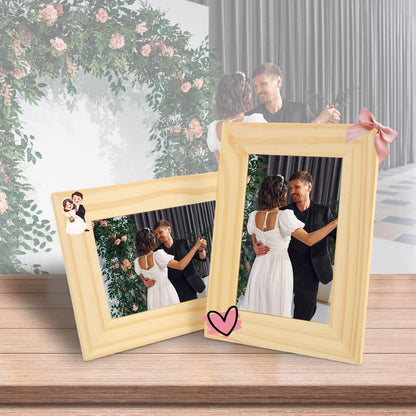 YOUNTHYE 12PCS Wooden Picture Frame for Crafts 4x6 Wooden Frame Unfinished Wood Frames Bulk Solid Wood Picture Frames Wood Frames for Photos Postcard Photo Frames Displays