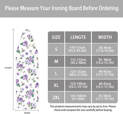 Floral Ironing Board Cover, Iron Board Cover Standard Size, Ironing Board Cover
