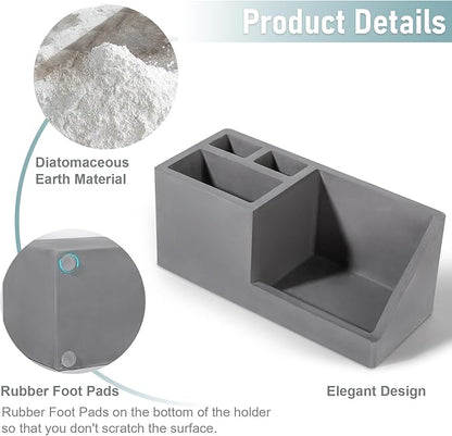 Diatomite Toothbrush Holders for Bathrooms, Quick Dry Electric Tooth Brush and