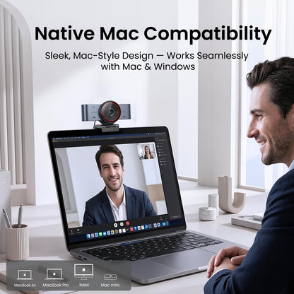 EMEET C960 Ultra 4K Webcam for Mac & PC, 1/1.5" Large Sensor, Metal Body, 0.2s Autofocus, DRC, Whiteboard Mode, Built-in Privacy Cover, 2 Mics, USB Webcam 4K for Meetings, Streaming & Content Creation
