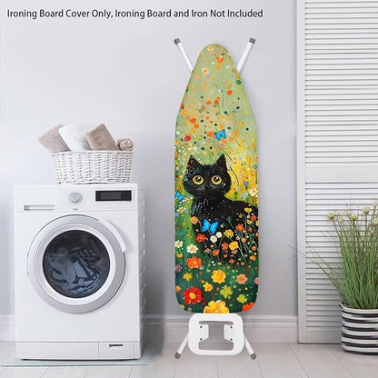 Sprowallow Black Cat Daisy Ironing Board Covers 15 x 54 inch Drawstring