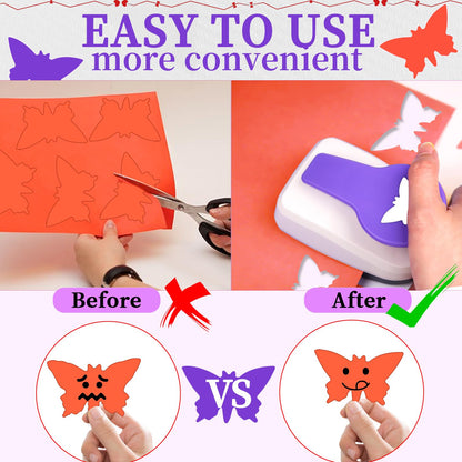 Butterfly Punch 2 Inch, Butterfly Craft Puncher for Card Making DIY Albums, Butterflies Hole Shape Punches for Paper Crafting, Craft Lever Butterflies Punch Handmade