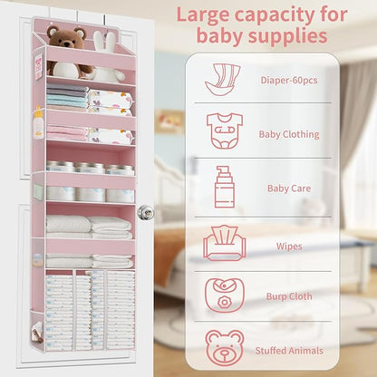 1 PC Pink Over the Door Organizer