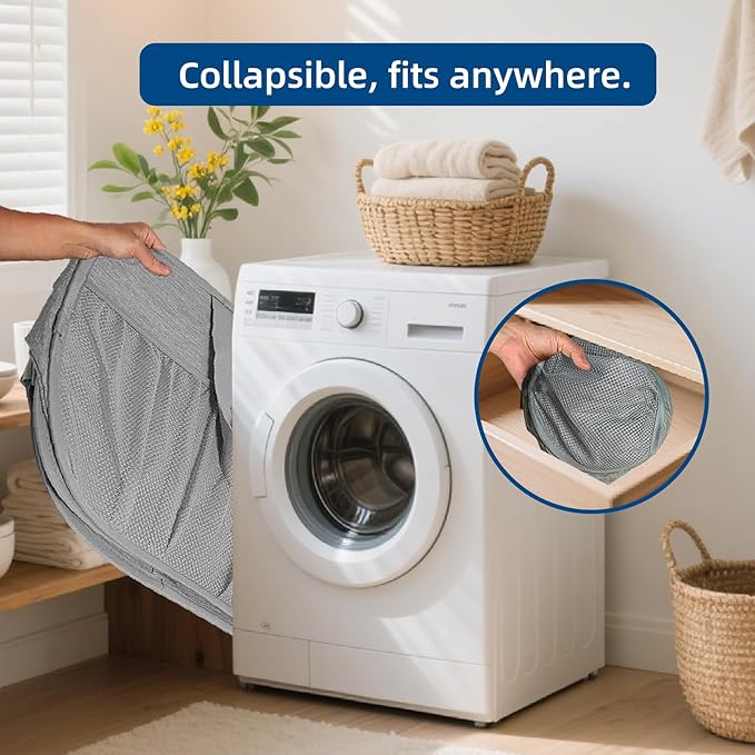 Collapsible Laundry Baskets, Tear Proof Pop Up Laundry Hamper