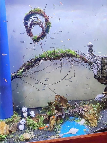 YZHZOM 160g Aquarium Driftwood Roots - Bushy Tank Wood for aquascaping -Perfect for Fry, Shrimp or Terrarium,Natural Wood Roots for Aquarium aquascaping