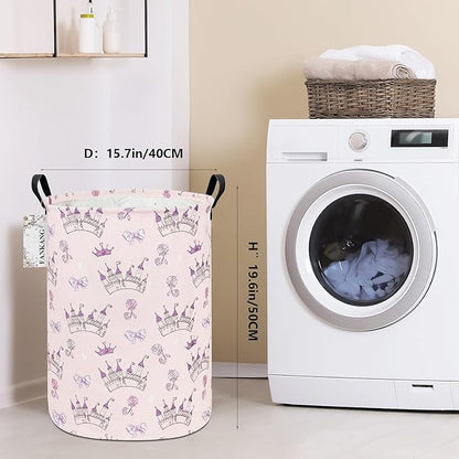 FANKANG Storage Basket, Nursery Hamper Canvas Laundry Basket Foldable