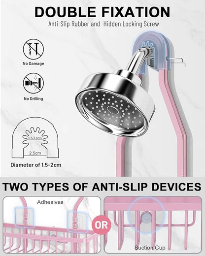 Pink Shower Caddy for Bathroom