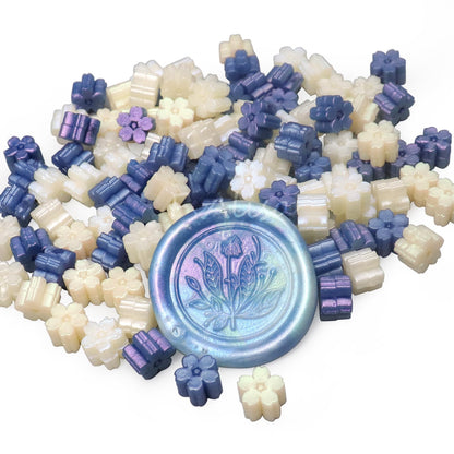 fsalisa Sealing Wax Beads 115pcs Wax Seal Beads for Wax Stamp Sealing, Christmas Cards, Envelopes, Wedding Invitations, Wine Packages, Gift Wrapping (Sea of Star)