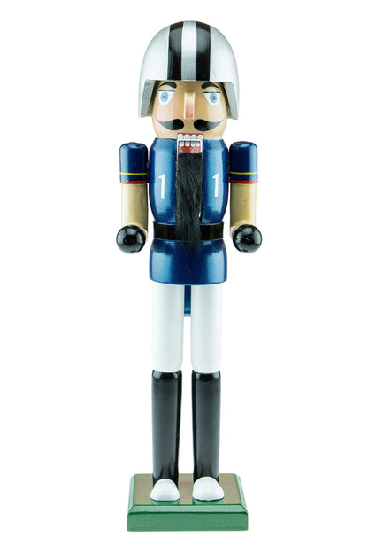 Clever Creations Football Player 15 Inch Traditional Wooden Nutcracker, Festive Christmas Décor for Shelves and Tables