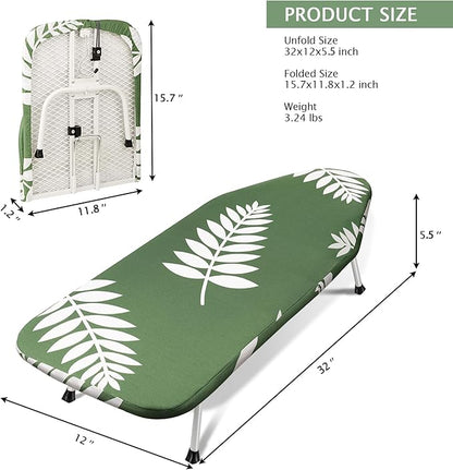 SheeChung Tabletop Ironing Board 12"x32", Small Ironing Boards