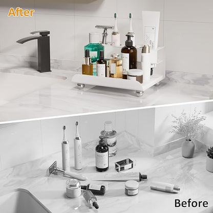 Quick Dry Electric Toothbrush Holder 4 Slots Metal Bathroom Counter Organizer
