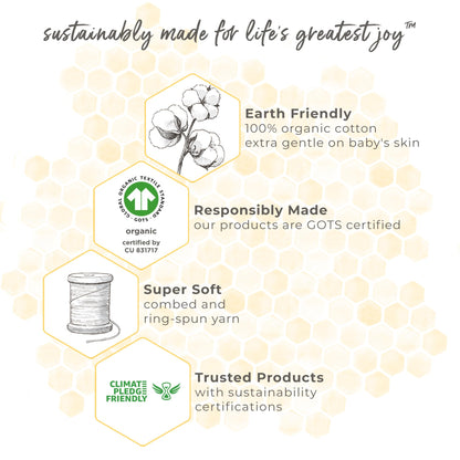 Burt's Bees Baby Infant Burp Cloths, 100% Organic Cotton Extra Absorbent Soft Fabric Drool Cloths, 5-Pack Newborn Must-Have Essential Large Burping Cloths, One Size 17 x 11.75 Inches