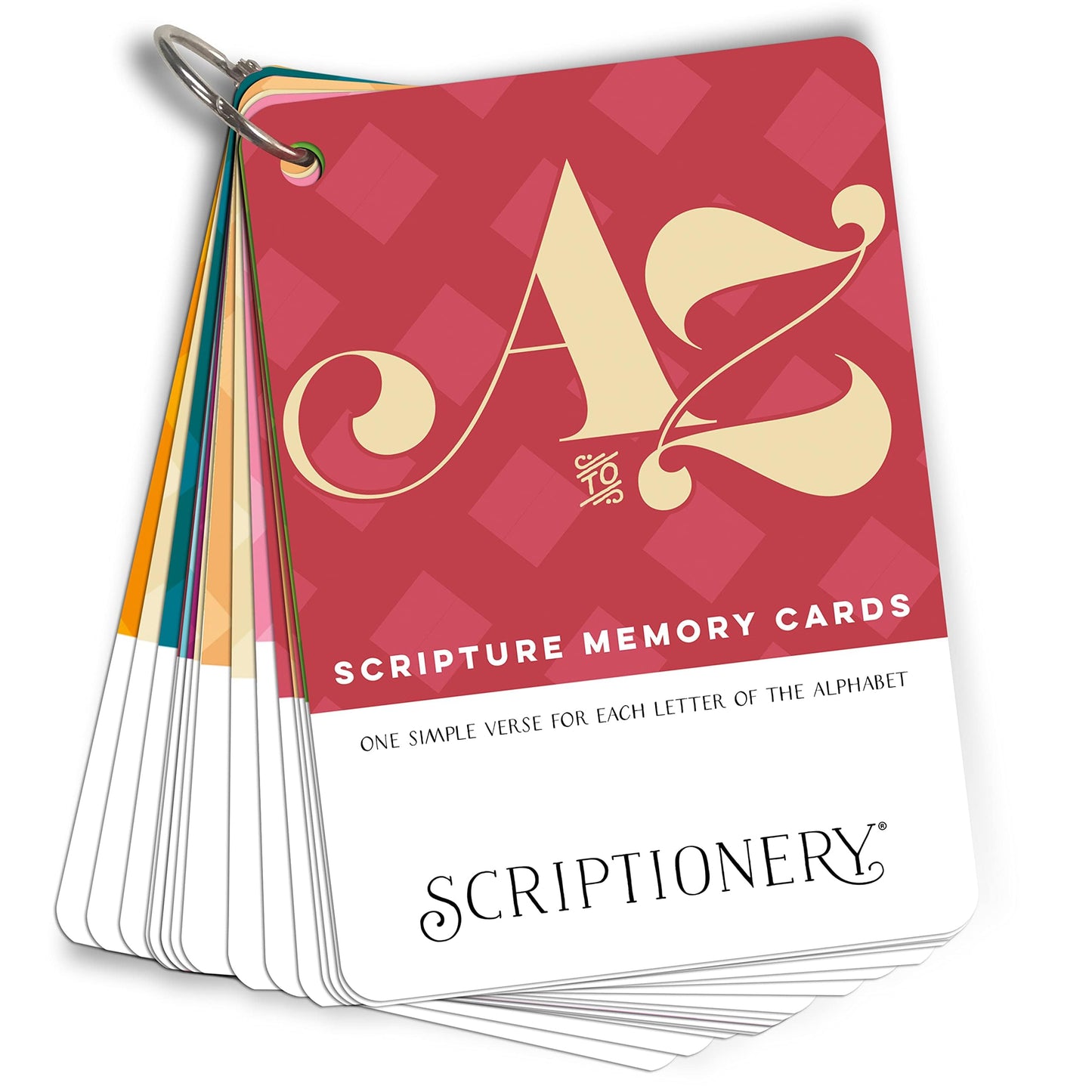 ABC Bible Verse Cards for Kids - Scripture Memory Flash Cards - Alphabet Bible Verses to Memorize A to Z - Christian Homeschool and Sunday School Gift - Scriptionery