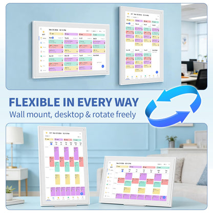 LiviNGPAi 21.5 Inch Digital Calendar Chore Chart with 1080P Full HD Touchscreen Smart Family Planner Digital Wall Calendar with WiFi Sync for Home and Office