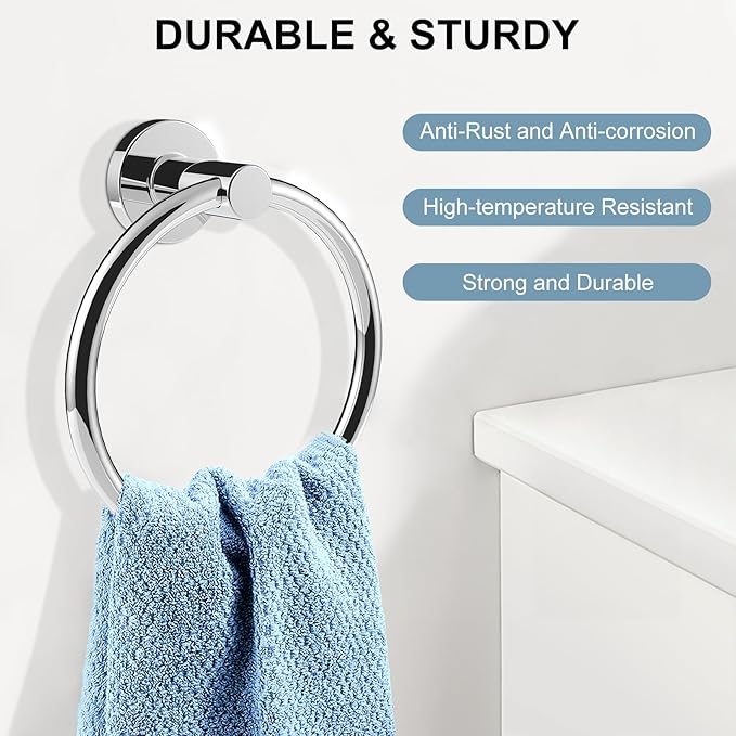 SetSail Towel Holder for Bathroom Wall Stainless Steel Hand Towel Ring Heavy