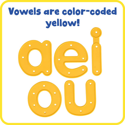 READY 2 LEARN Lacing Alphabet - Lowercase - 26 Letters - 8 Laces - Threading Toy for 3, 4, 5, 6 Year Olds - Fine Motor Skills, Letter Recognition and Early Spelling