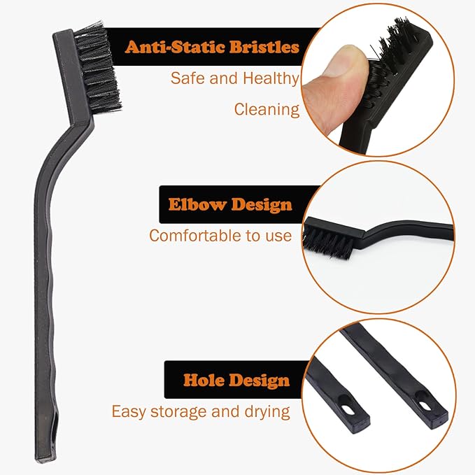 10PCS Anti Static ESD Cleaning Brush Kit, Keyboard PCB Motherboards Circuit