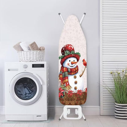 ZDCUSTOM X-Mas Snowman Ironing Board Cover Merry Christmas 52"x13" Iron Board