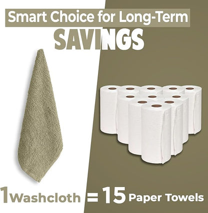 DAN RIVER 12 Pack Wash Cloths for Showering