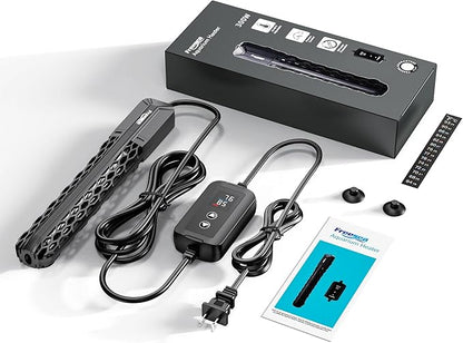FREESEA Aquarium Heater for Fish Tank: 100W/200W/300W/500W Submersible Fish Tank Heater with Over-Temperature and Off-Water Protection for 40-75 Gallon Saltwater and Freshwater