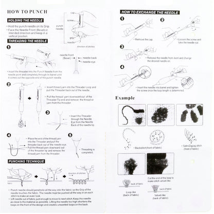 Islmlisa Magic Embroidery Pen Set - Punch Needles for Embroidery Threaders DIY Sewing