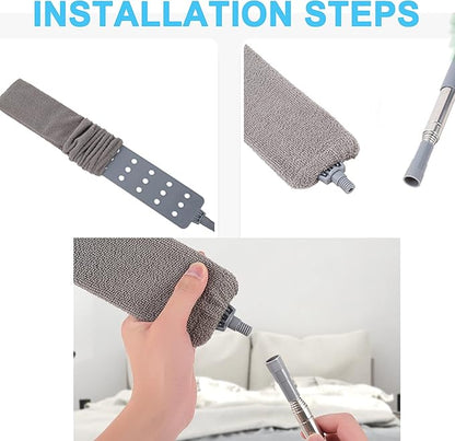 Upgraded Under Appliance Cleaning Gadgets, Microfiber Gap Duster, Skinny Flat