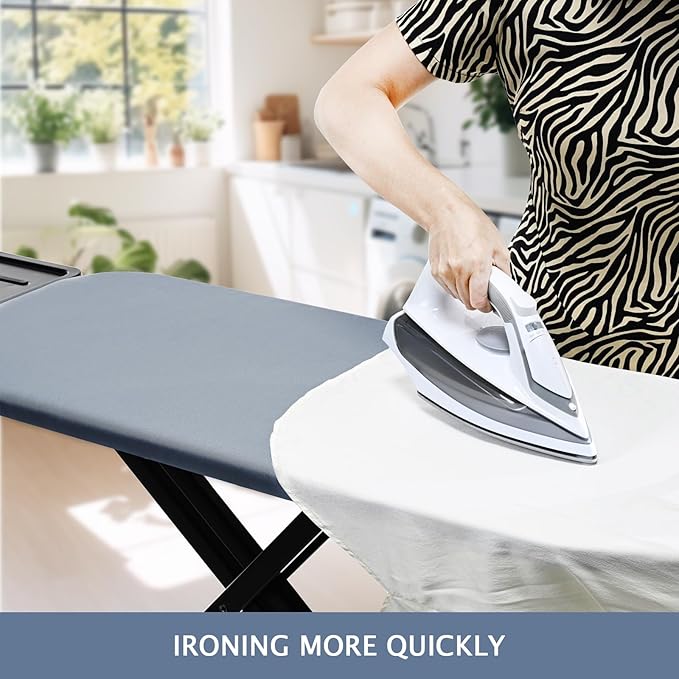 SheeChung Ironing Board Cover and Pad 18"x49", Extra Thick Padding and Cotton