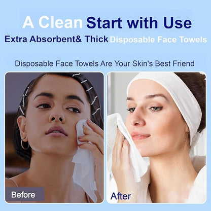 Clean Face Towels, Disposable Face Towels, Makeup Remover Dry Wipes, 10in X