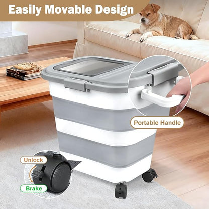 Rice Storage Container, Collapsible Airtight Food Storage Containers 6-20 Lbs