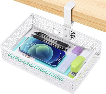 ROSYLIN Heavy Duty Clamp On Under Desk Drawer Organizer Storage Tray Basket