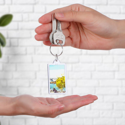 wutfuooo 150 Pack Clear Acrylic Photo Picture Keychain Blank Photo Insert Keyring DIY Personalize Favor
