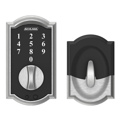 SCHLAGE BE375 CEN 622 Touch Keyless Touchscreen Electronic Deadbolt Lock, Matte Black