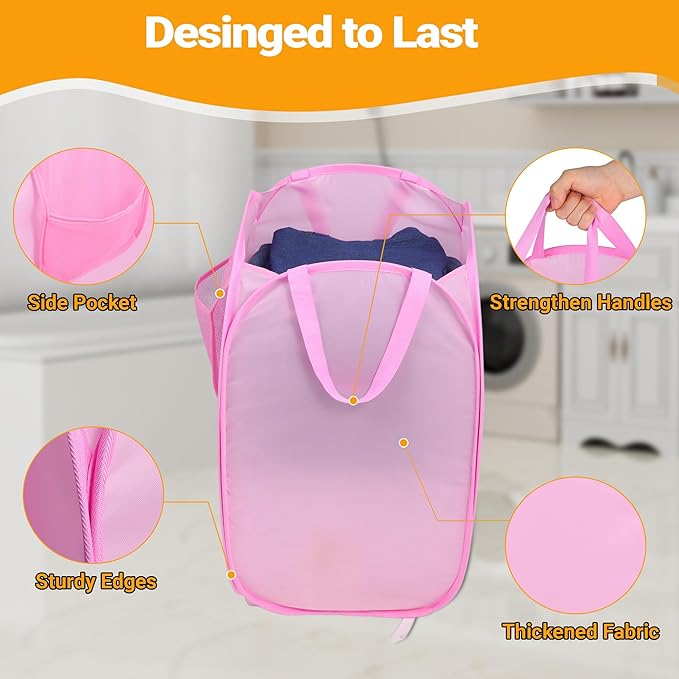 Foldable Laundry Basket, Pop Up Laundry Hamper