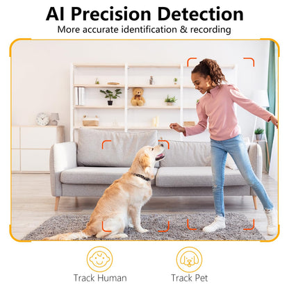 2K Pet Camera Indoor, 5G/ 2.4G Indoor Cameras for Home Security, Baby/Dog/Pet/Elder Camera with Phone App, Night Vision, Auto Tracking, Human/Pet Detection, Cloud&SD Storage