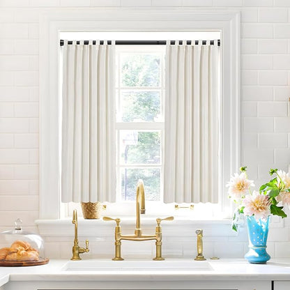 MEXAU Black Shower Curtain Rod 30 To 64 Inch Tension Shower Rod For Bathroom 7/8" Adjustable Spring Curtain Rod No Drilling Spring Curtain Rod Black Tension Tension Rods for Windows Doorway Closet