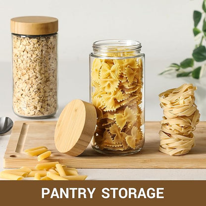 NETANY 4-pack 24oz Glass jars
