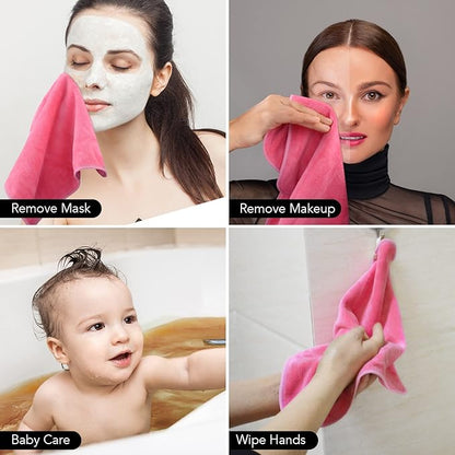 SINLAND Microfiber Facial Cloths Fast Drying Washcloth 12inch x 12inch Dark