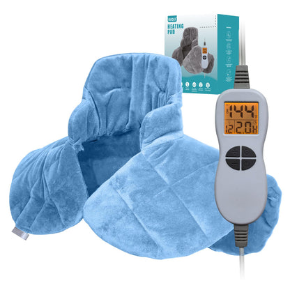 Ruqiji 17''x33'' XXXL King Size Heating Pad with 120 Minutes Auto Shut Off&6 Temperature Settings, Flannel Electric Heating Pad/Pain Relief for Back/Neck/Shoulders/Menstrual Pain/Leg Cramp (Dark Blue)