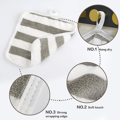 SINLAND Microfiber Facial Cloths Fast Drying Washcloth 8inch x 8inch Absorbent