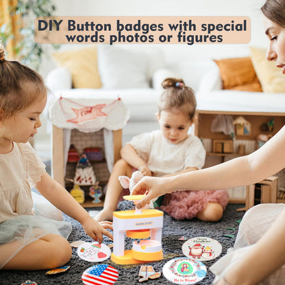 Lymoc 48pcs Button Parts for Badge Maker Machine, 55mm (2.16in) DIY Pin Button for LYMOC Maker Press Machine,Kids Press Badge Punch with Button Parts & Pictures & Circle Cutter