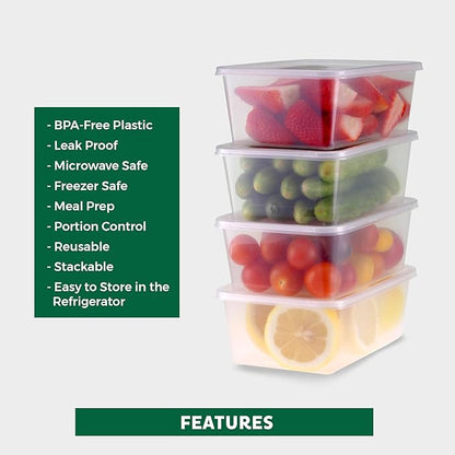 Freshware Food Storage Containers 25 oz Plastic Deli Containers